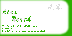 alex merth business card